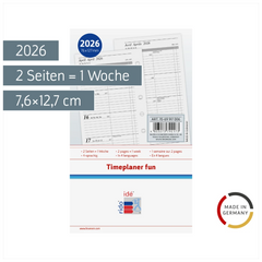 Wochenkalendarium Timeplaner fun 2026 | A7