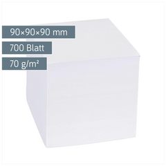 Zettelwürfel Ersatzeinlage | 700 Blatt, weiß