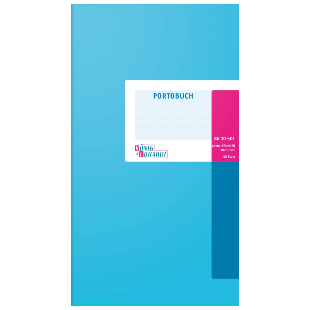 Portobuch | 165×297 mm, 80 Seiten, Karton, magenta/hellblau