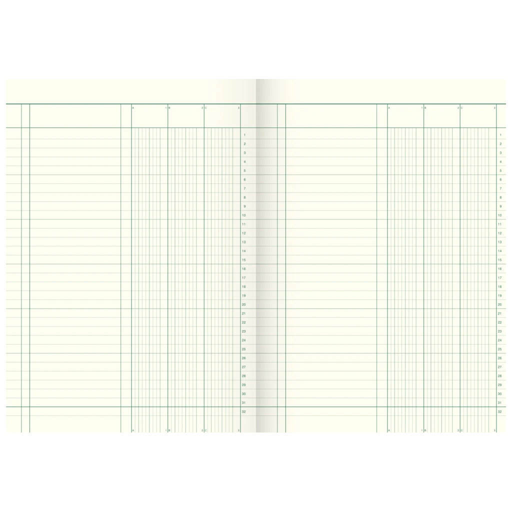 Spaltenbuch | A4, 80 Seiten, 3 Spalten, Karton, magenta/hellblau