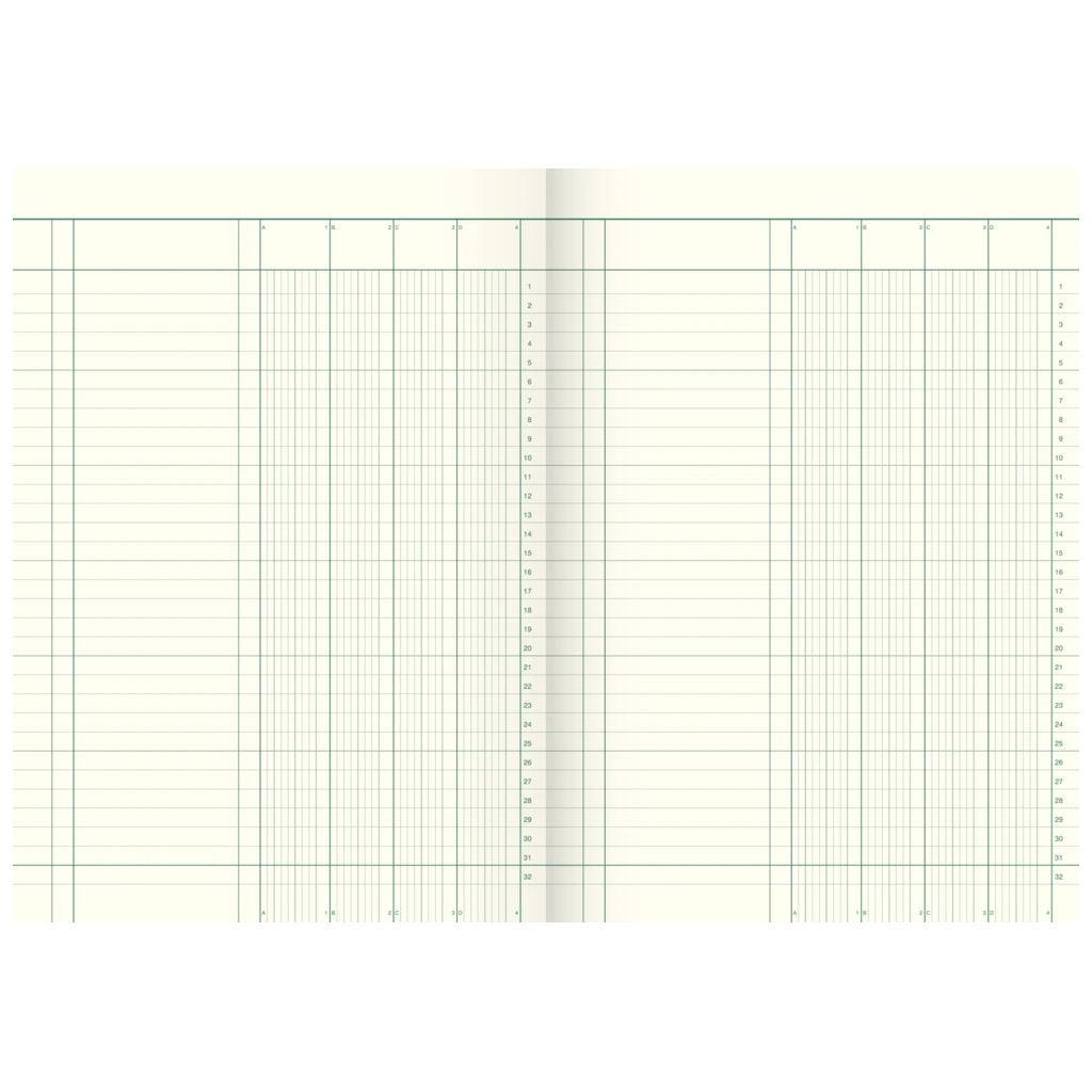 Spaltenbuch | A4, 80 Seiten, 4 Spalten, Karton, magenta/hellblau