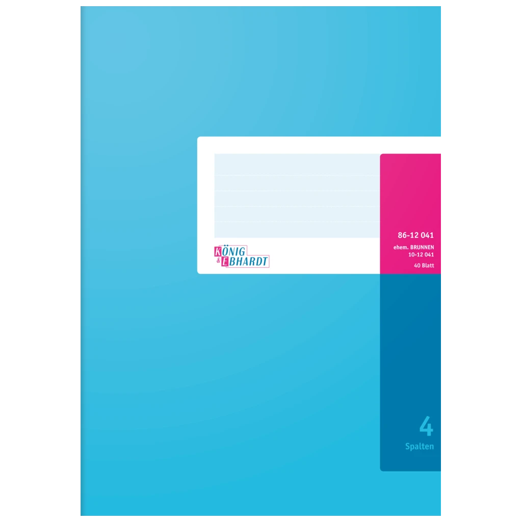Spaltenbuch | A4, 80 Seiten, 4 Spalten, Karton, magenta/hellblau