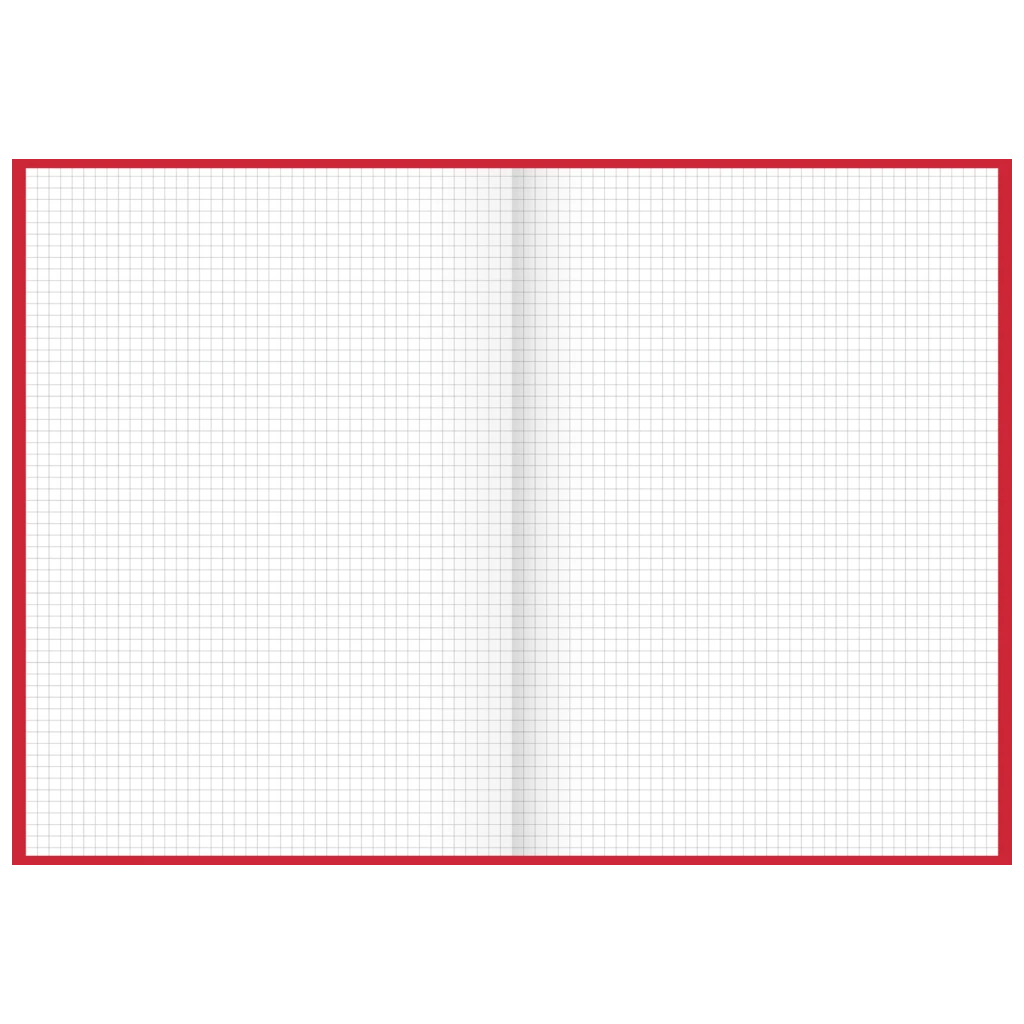 Geschäftsbuch | A4, 288 Seiten, kariert, Kunststoff, rot