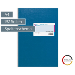 Spaltenbuch | A4, 192 Seiten, 2 Spalten, Karton, blau