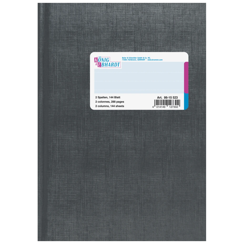 Spaltenbuch | A5, 288 Seiten, 2 Spalten, Kunststoff, grau