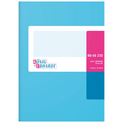 Geschäftsbuch | A6, 64 Seiten, kariert, Karton, magenta/hellblau