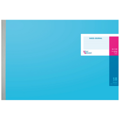 Vario-Journal mit Kopfleiste | 530×330 mm, 96 Seiten, Konten-Journal, Karton, magenta/hellblau