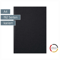 Protokollbuch | A4, kariert, schwarz