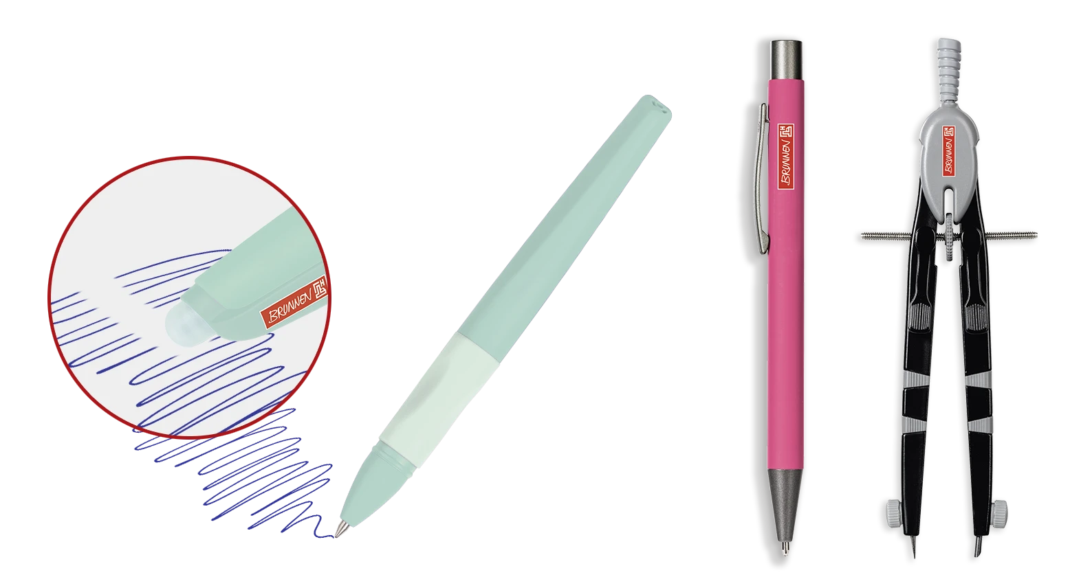 Zeichengeräte, Schreibgeräte, Zirkel, Kugelschreiber, Gelschreiber